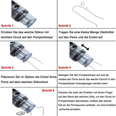 Вакуумна помпа для збільшення пеніса, 5 силіконових кілець, ручна помпа для ерекції та покращення потенції, для чоловіків