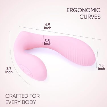 Вібратор для жінок SELOVE з пультом дистанційного керування: стимулятор клітора та G-точки, гнучкий, м'який рожевий