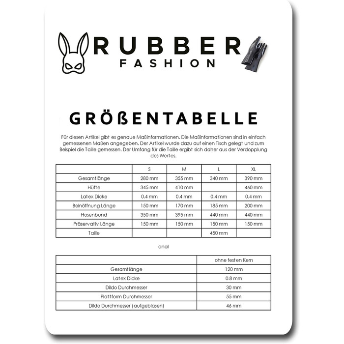 Шорти з латексу Rubberfashion з пеніс-чохлом та надувним дildo для ануса - чоловіча білизна з латексу, чорний, 0.4 мм