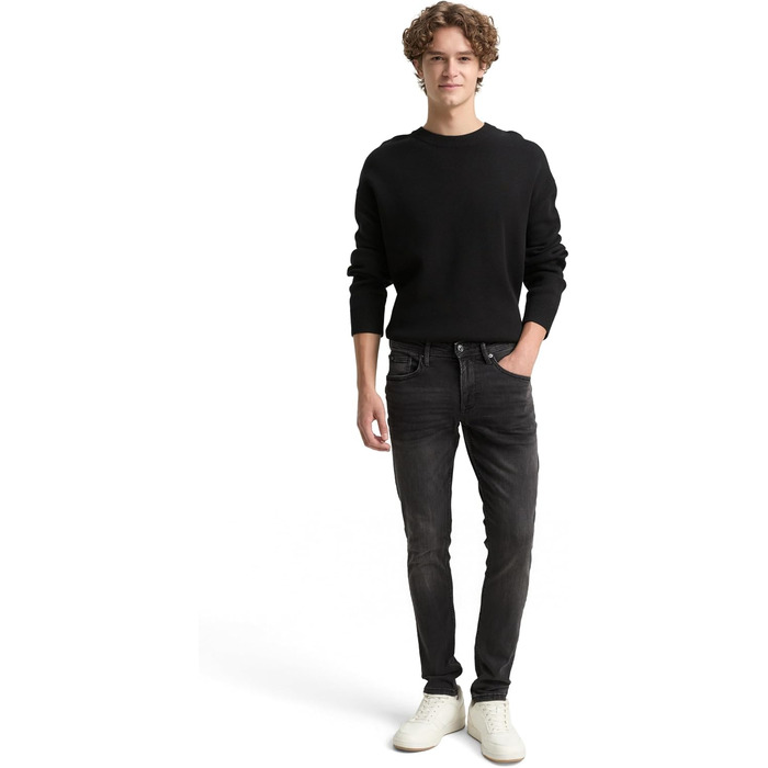 Чоловічі джинси skinny Tom Tailor Culver Denim, колір Dark Stone Black, розмір 36W/32L