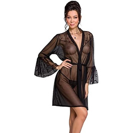 Жіночий печіньор Passion Woman з латексу та шкіри, чорний, L/XL