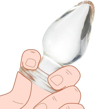 Анальний розширювач-пробка з кришталю та силікону 4 см для пар – стимулююча іграшка для секс-ігор