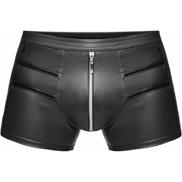 Чоловічі боксер-шорти Noir Handmade Dessous з ефектом вологого блиску, чорні (M=5)