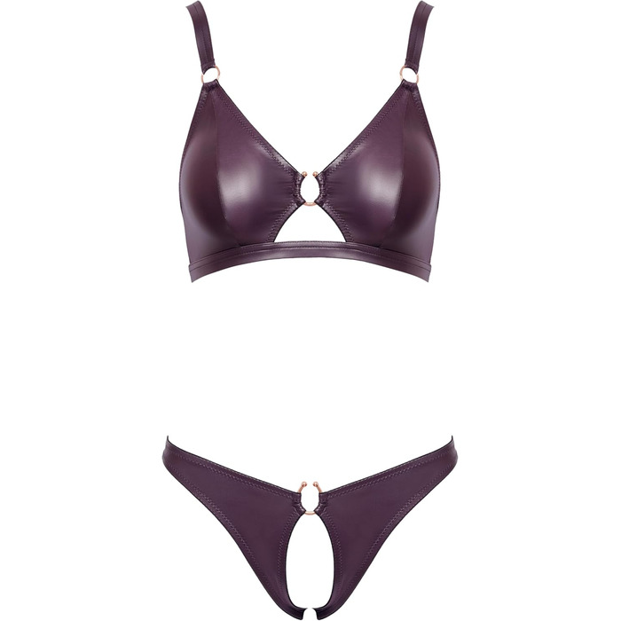Жіноча білизна Cottelli: комплект бюстгальтер та труси, фіолетовий, розмір L
