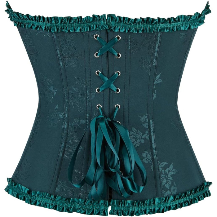 Корсет для жінок Kevry Gothic, форма одягу, корсаж, бюстгальтер, спідня білизна, топ (34-36, темно-зелений)
