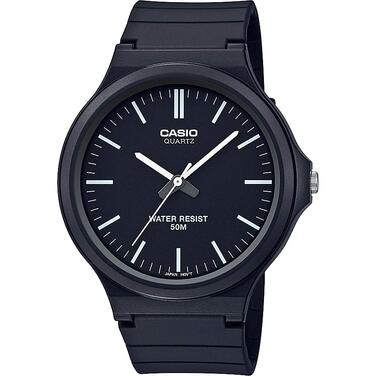 Наручний кварцовий годинник Casio Collection унісекс з полімерним ремінцем, чорно-сріблястий