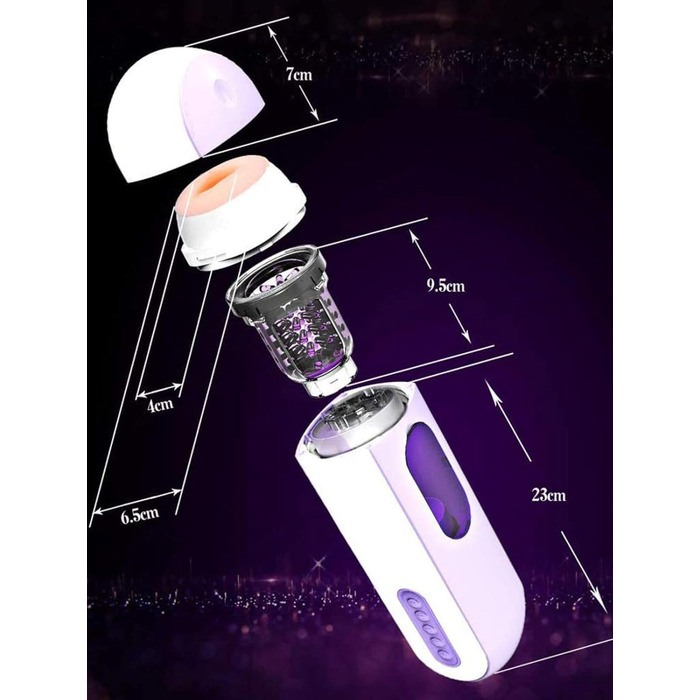 Автоматичний чоловічий мастурбатор з 10 функціями телескопічного витягування та режимами обертання. Секс-іграшка, вібратор для чоловіків