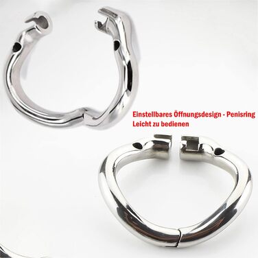 Металевий кайдан для статевого члена з нержавіючої сталі, 57 мм, срібний. Кайдан для статевого члена, пристрій для контролю, сексуальні іграшки для чоловіків.