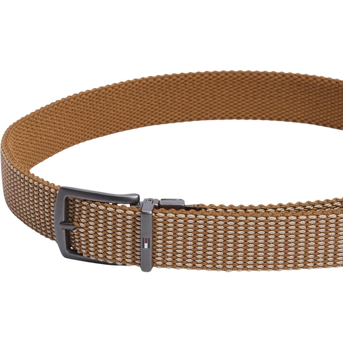 Чоловічий ремінь Tommy Hilfiger Denton Elastic Rev (Vintage Camel), шкіряний двосторонній, розмір 105