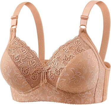 3-Piece Set жіноча бюстгальтер без кісточок Push Up, великі груди, класичний комплект, м'який та зручний, для щоденного використання (хакі, 95C)