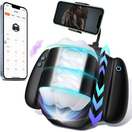 Електричний мастурбатор TDLPlus APP для чоловіків з 9 режимами вібрації та телескопічним режимом