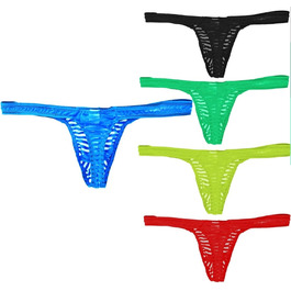 Сліпери чоловічі Faringoto, смугасті, сітчасті, прозорі, G-String, низька талія, U-подібні, розмір L, 5 кольорів