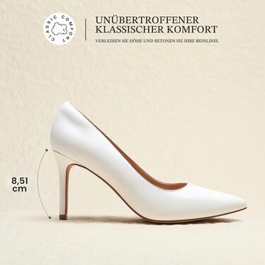 Жіночі туфлі-човники на шпильці DREAM PAIRS з мереживом, білі, розмір 38 EU