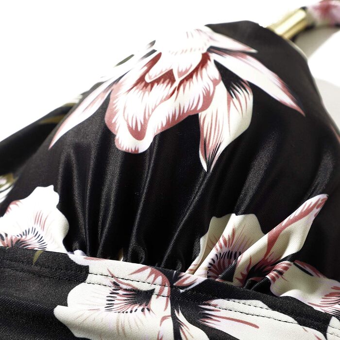 Світшот жіночий RXRXCOCO з рафтами, бавовняний, з V-подібним вирізом, push-up, одноцільний, відкритий на спині, з леопардовим принтом, чорний (XXL, чорний з квітами)