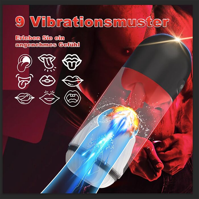 Електричний масажер для чоловіків PINTLE з керуванням через додаток - 360° обертання, 9 режимів вібрації, стимулятор пеніса для соло-ігри, сексуальні іграшки для чоловіків