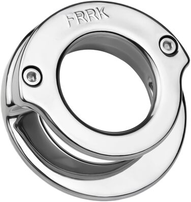 Чоловічий пояс для контролю (кайдани) з нержавіючої сталі - металевий когтей для статевого члена з регульованим замком - набір для кайданів BDSM з кільцями для статевого члена, для чоловіків (L 43 мм)