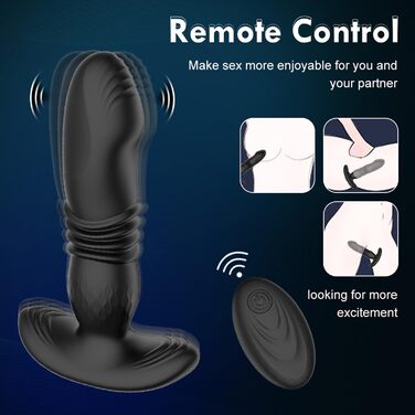 Аналізатор вібрацій YcsLust з функцією імпульсу, 10 режимів вібрації та 10 імпульсів, керування через додаток для чоловіків, секс-іграшка, анальний плагін для пар (керування через додаток)