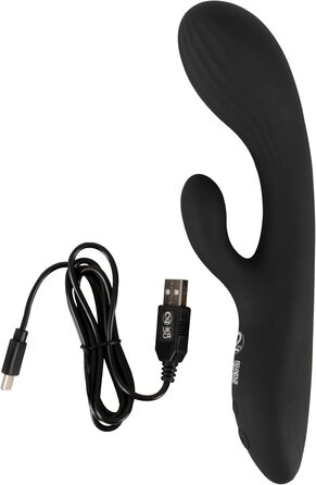 Вібратор Інтенс Кролик Чорний, 4,3 см, для G-точки