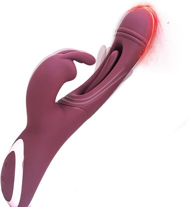 Вібратор JFRong 3-в-1: кролик, дildo, стимулятор G-точки. 10 режимів, водонепроникний, тихий, потужний. Для жінок та пар. Колір: коричневий