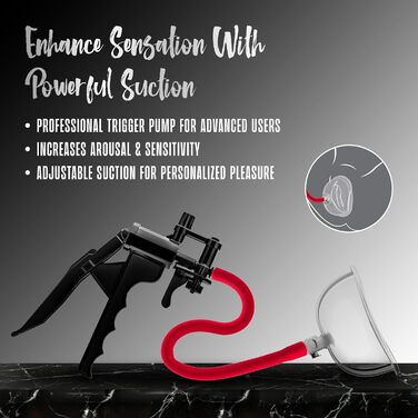 Насос для вагінального масажу Temptasia Vagina Vulva з тригером, для максимального вакууму, з простими компонентами для вивільнення, підвищене відчуття, покращене жіноче задоволення
