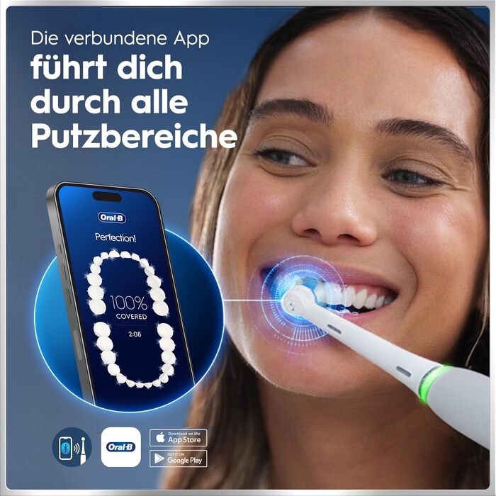 Електрична зубна щітка Oral-B iO Series 6 Grey Opal, 5 режимів чищення, набір з 3 насадок для делікатного очищення та дорожнім футляром