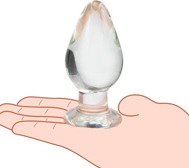 Анальний розширювач-пробка з кришталю та силікону 4 см для пар – стимулююча іграшка для секс-ігор