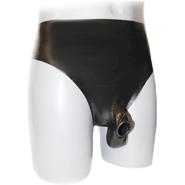 Латексний шланг з фронтальним отвором та мошонкою, розмір XL