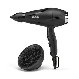 Фен для волосся BaByliss Shine Pro 2200 (6713DE) 2200Вт, іонізація, антифриз-ефект, з дифузором та концентратором, чорний, Made in Italy