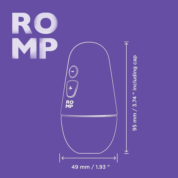 Вібратор клітора Romp - стимулятор з 10 рівнями інтенсивності, водонепроникний, рожевий (Free X)