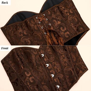 Жіночий топ VONMELLI Butier Korett з мереживом, колір кава, розмір XL