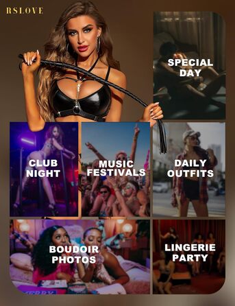 Жіночий комплект спідньої білизни RSLOVE з бретельками - Сексуальна білизна бюстгальтер та труси, 6 предметів, чорний колір