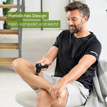 Перкусійний масажер Beurer MG 79 Massage Gun Sensitive: компактний масажний пістолет для чутливих зон, 3 насадки та 3 рівні інтенсивності