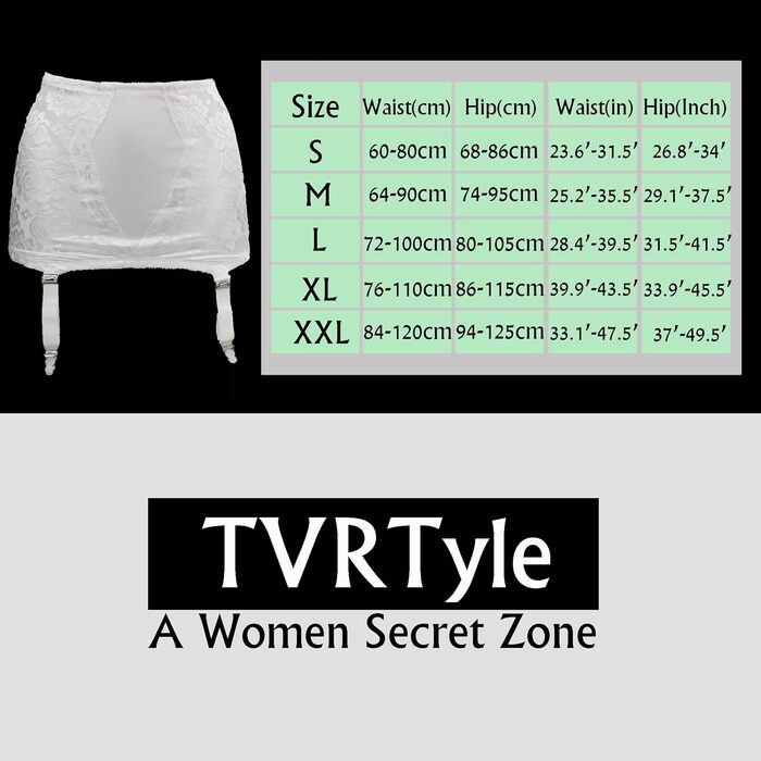 Гурток для шкарпеток TVRtyle з високою талією, 4 ремінці, металеві пряжки, пояс для шкарпеток (білий, L)