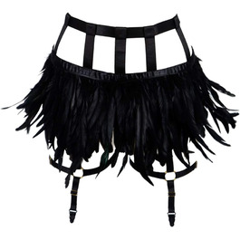 Жіночі мереживні накладки на стегна, ремінці для ніг, пояс-петлі, готичний стиль, для клубу, вечірки, танців, фестивалів (білий, чорний)