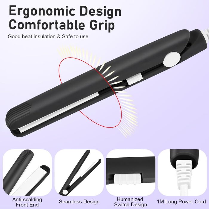 Випрямляч для волосся 2 в 1 LOPHE: стайлер для випрямлення та завивки волосся, антифриз технологія, LCD-дисплей, регулювання температури 100-230°C, для всіх типів волосся, сірий