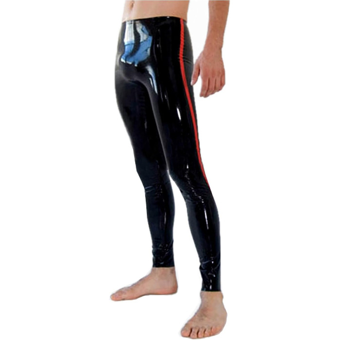 Чоловічі латексні лосини Kangxinsheng Mode, чорного кольору, ручної роботи з натурального латексу, для клубів, косплею та костюмів, XXL