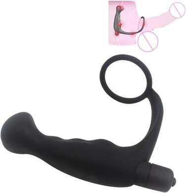 Вібратор для чоловіків: масажер простати, анальний плагін з вібрацією, силікон, для чоловіків