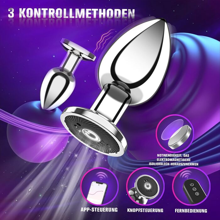 Вібратор анальний для чоловіків та жінок з пультом дистанційного керування, 10 режимів, анаплаг, комплект вібраторів для пар, масаж простати