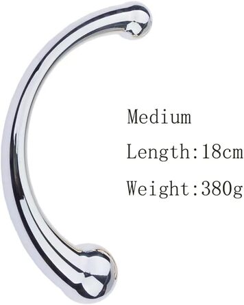 Анальний масажер Doppelkopf Funnight з нержавіючої сталі, подвійний кінчик, масаж G-точки та простати, для чоловіків та жінок