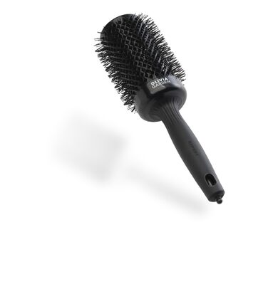 Керамічна кругла щітка для волосся Olivia Garden Expert Blowout Shine 55 мм — антистатична, для блиску та гладкості (чорна, L)