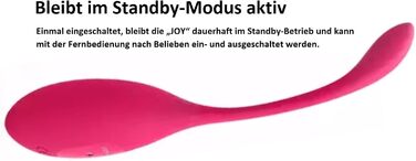 Вібратор JOY DeLuxe з пультом дистанційного керування - віброяйце з силікону, USB-зарядка