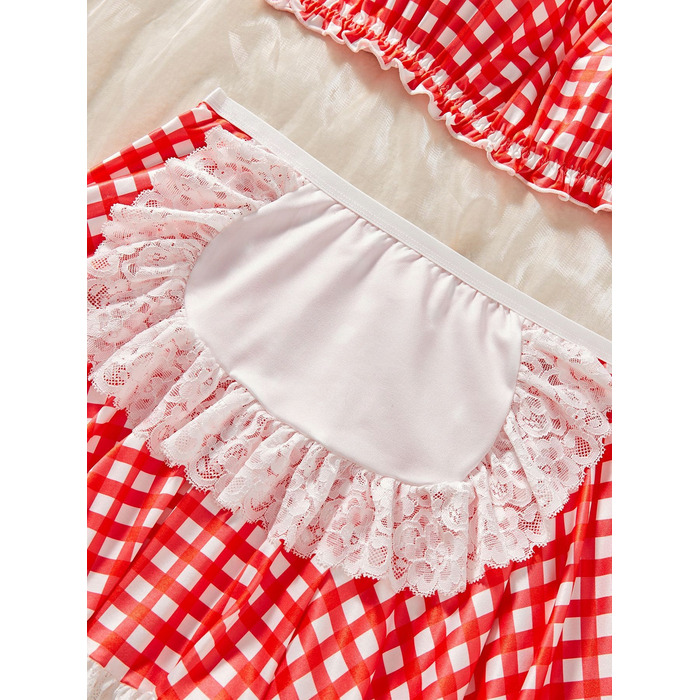 Еротичний костюм покоївниці Maid Dress, червоний, р. S