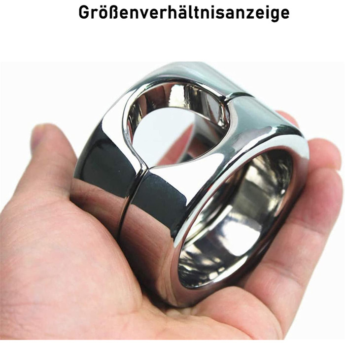 Сталевий натягувач яєчок, кільце для яєчок SeLgurFos, кільце для яєчок, кільце для статевого члена, еротичні іграшки для чоловіків (подвійний шар)