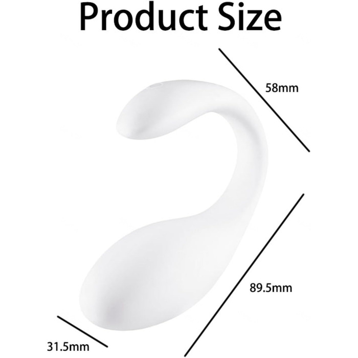 Вібратор для жінок та пар з 9 режимів вібрації, керування через додаток, тихий та потужний, білий