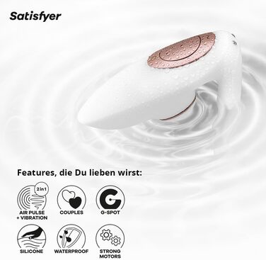 Satisfyer Pro 4 Couples: вібратор та стимуляція тими хвилями для пар | Інтимна іграшка для жінок та чоловіків | Тихий та потужний вібратор