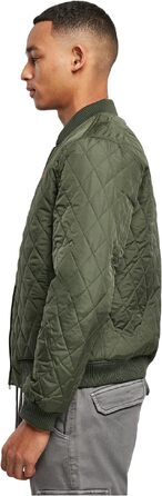 Чоловіча стібана куртка Urban Classics Diamond Quilt Jacket, оливкова, розмір 3XL