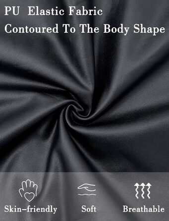 Комбінезон-боді з екошкіри для жінок Ausing. Боді, стрейч, глянцевий, для вечірок, карнавалу, Хелловіну, клубу. Чорний колір.