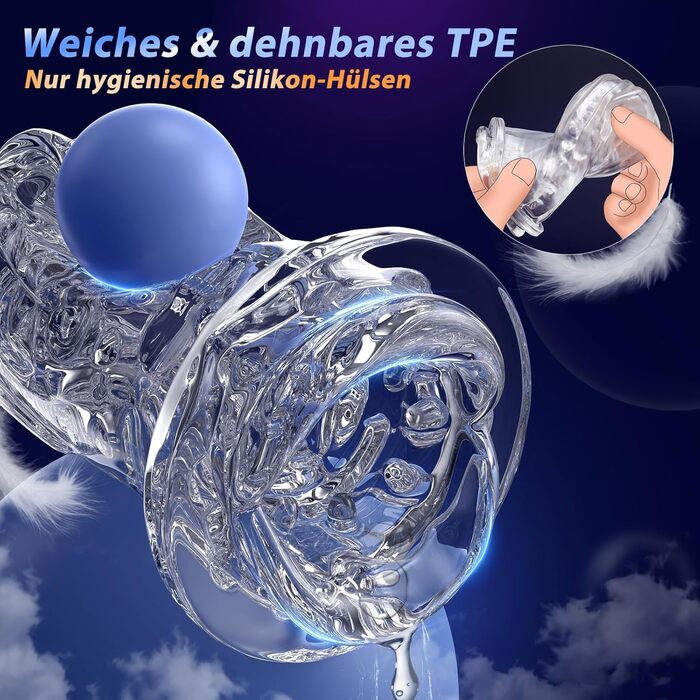 Електричний мастурбатор для чоловіків Honeyexp з 6 телескопічними функціями та 5 швидкостями, 10 вібрацій