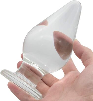 Анальний розширювач зі скляним конусом Kristall, 7.5 x 16 см для жінок та чоловіків