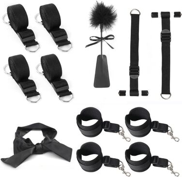 Набір для БДСМ-фетшингів: кайдани, наручники, мотузки, петиш та маска для початківців